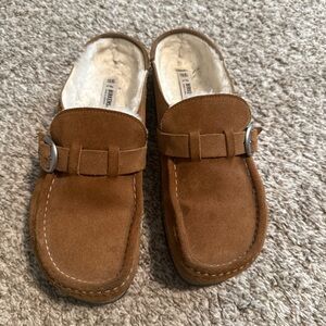 Birkenstock Brown Suede Mules